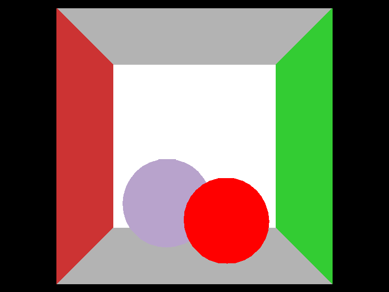 Simple renderer scene with geometric primitives