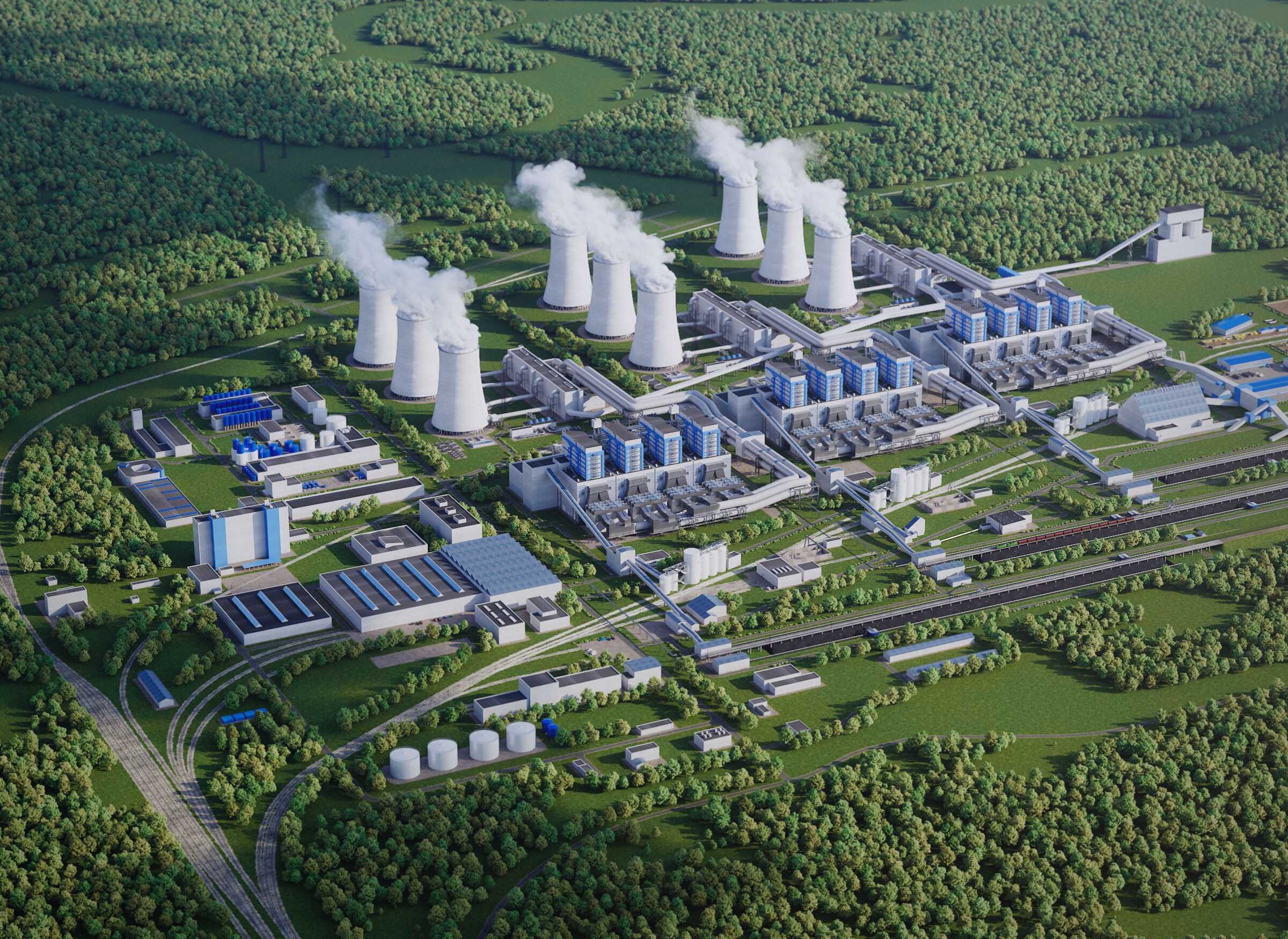 Representative PowerPlant scene render