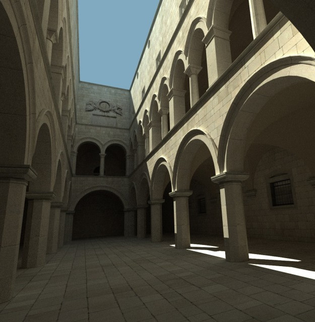 Representative Sponza atrium render